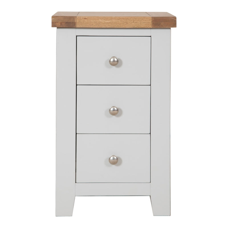 Ashby French Grey 3 Drawer Bedside Cabinet