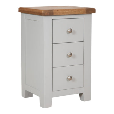 Ashby French Grey 3 Drawer Bedside Cabinet - view 2
