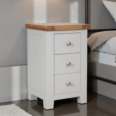 Ashby French Grey 3 Drawer Bedside Cabinet - view 4