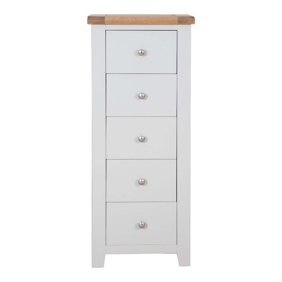 Ashby French Grey 5 Drawer Tall Chest of Drawers