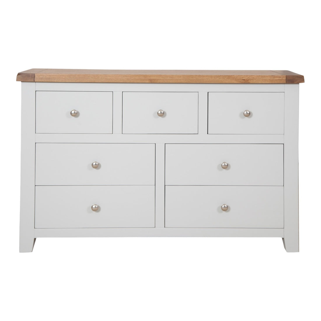 Ashby French Grey 7 Drawer Wide Chest of Drawers