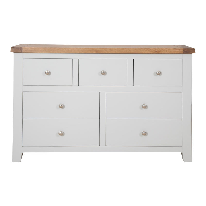 Ashby French Grey 7 Drawer Wide Chest of Drawers