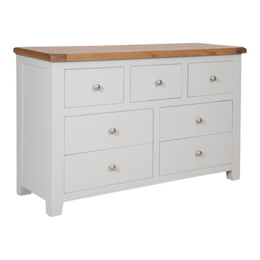Ashby French Grey 7 Drawer Wide Chest of Drawers - view 2