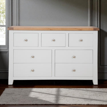 Ashby French Grey 7 Drawer Wide Chest of Drawers - view 3