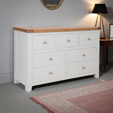 Ashby French Grey 7 Drawer Wide Chest of Drawers - view 4