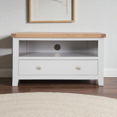Ashby French Grey Corner TV Unit - view 3