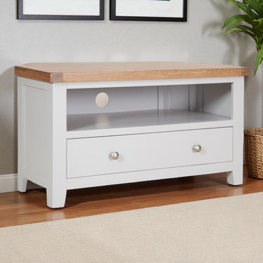Ashby French Grey Corner TV Unit - view 4
