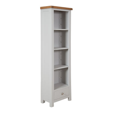 Ashby French Grey Slim Bookcase - view 2