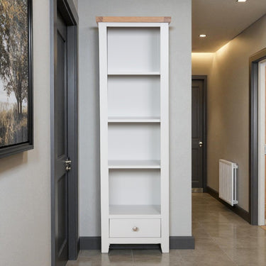 Ashby French Grey Slim Bookcase - view 3