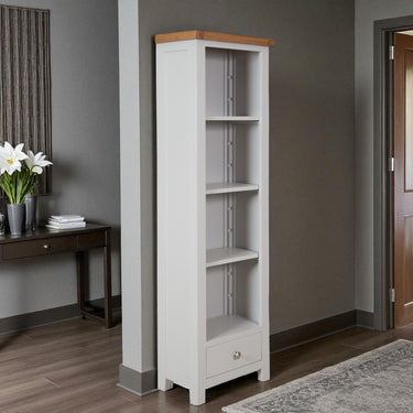 Ashby French Grey Slim Bookcase - view 4