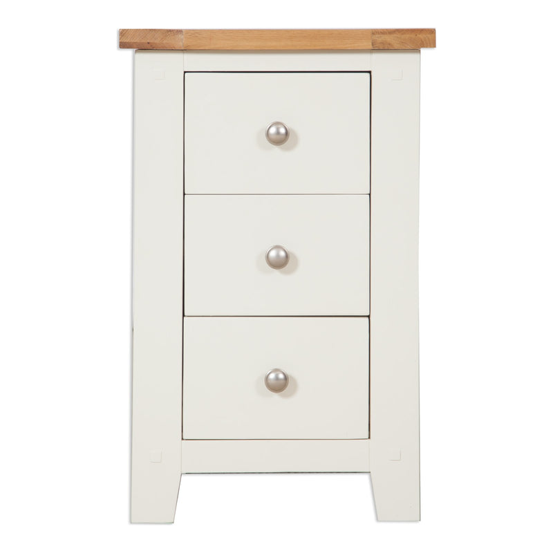 Ashby Ivory 3 Drawer Bedside Cabinet