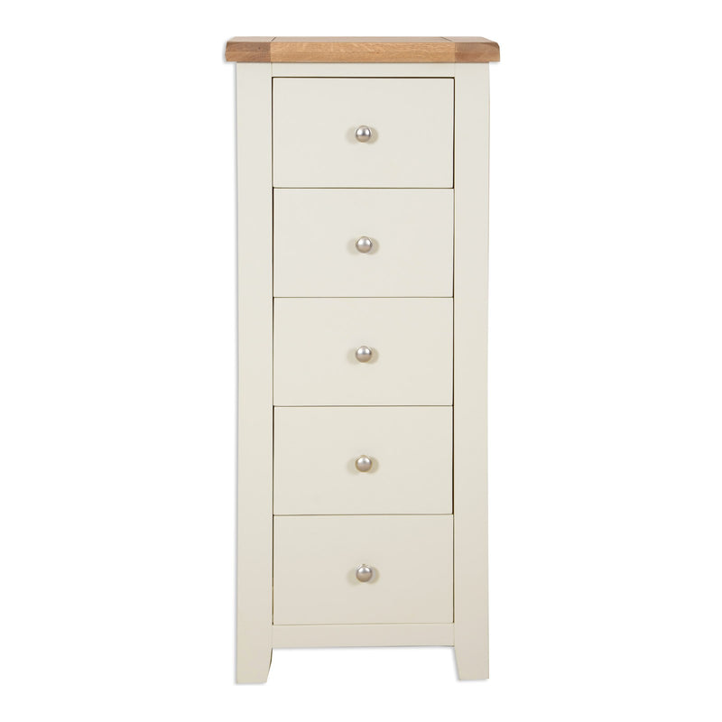 Ashby Ivory 5 Drawer Tall Chest of Drawers