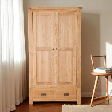 Ashby Natural 2 Door 2 Drawer Wardrobe - view 3