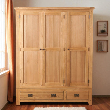 Ashby Natural 3 Door 2 Drawer Wardrobe - view 3