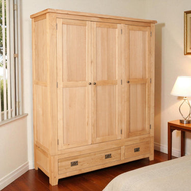 Ashby Natural 3 Door 2 Drawer Wardrobe - view 4