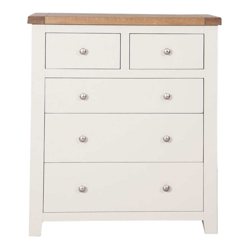 Ashby White 2 Over 3 Chest of Drawers