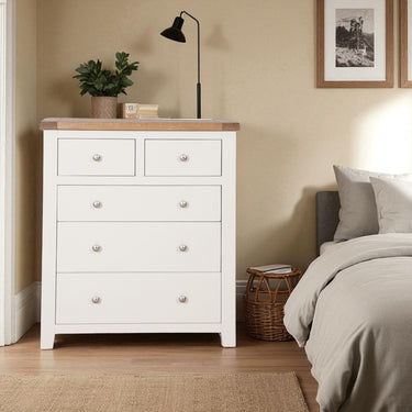 Ashby White 2 Over 3 Chest of Drawers - view 2