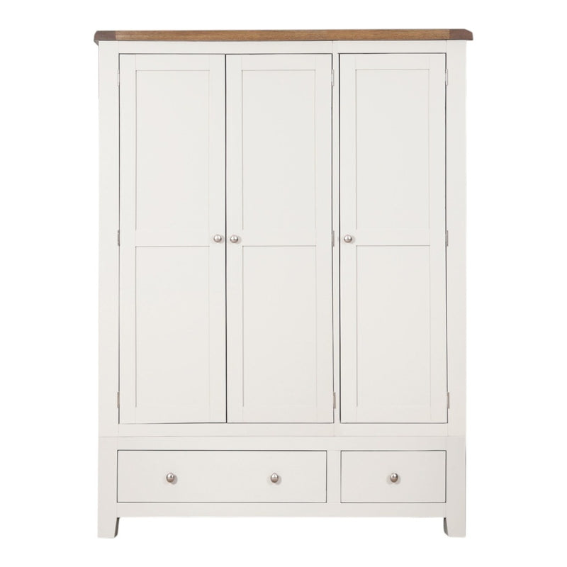 Ashby White 3 Door 2 Drawer Wardrobe