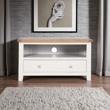Ashby White Corner TV Unit - view 2