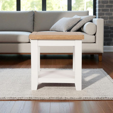 Ashby White Lamp Table - view 2