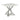 Astra White Marble Effect Glass End Table with Chrome Legs – studio view 1