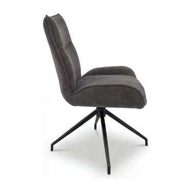 Auden Corduroy Dining Chair - Dark Grey – studio view 2