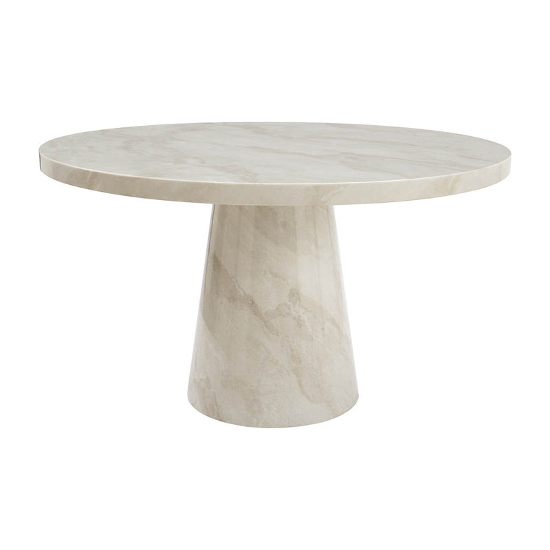 Aurelia 130cm Round Marble Dining Table - Taupe