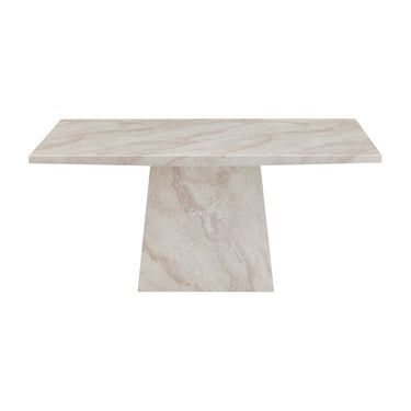 Aurelia 160cm Marble Dining Table - Taupe – front view