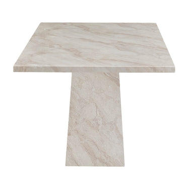 Aurelia 160cm Marble Dining Table - Taupe – side view