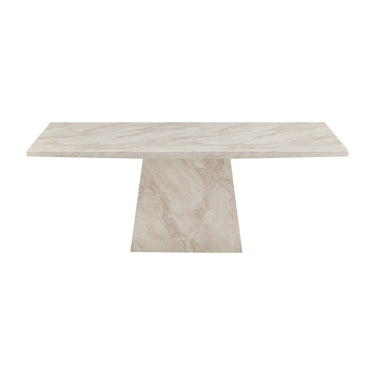 Aurelia 200cm Marble Dining Table - Taupe – front view