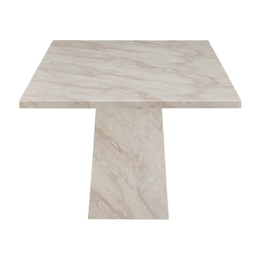 Aurelia 200cm Marble Dining Table - Taupe – side view