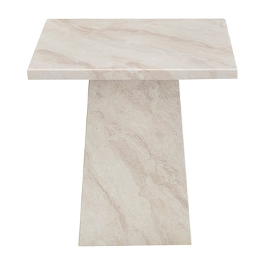 Aurelia Marble Lamp Table - Taupe – front view