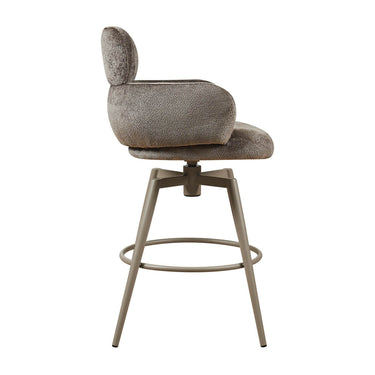 Aurelia Swivel Counter Stool - Mocha – side view