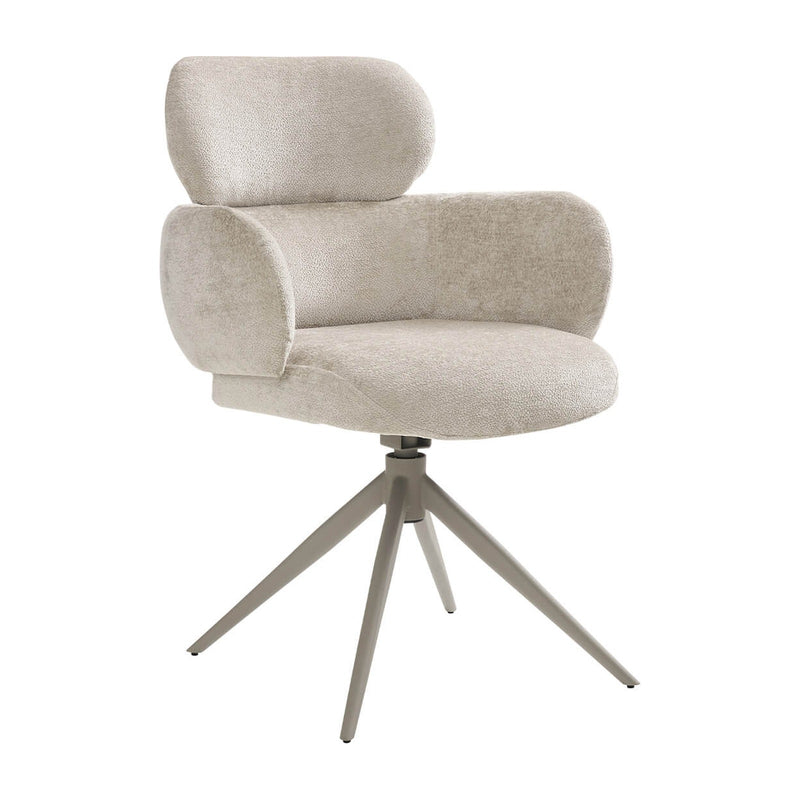 Aurelia Swivel Dining Chair - Beige