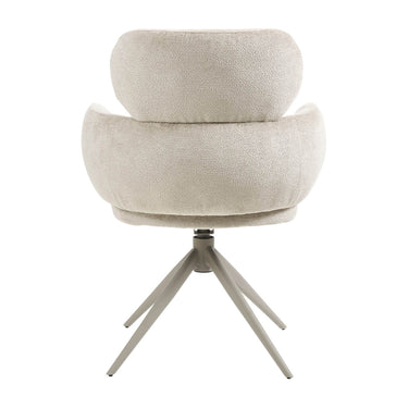 Aurelia Swivel Dining Chair - Beige – back view