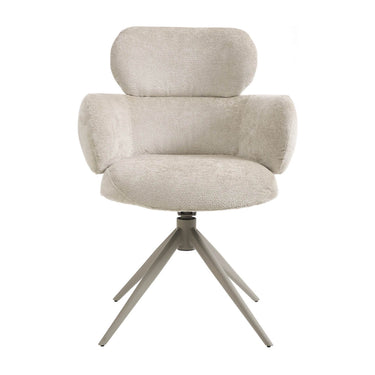 Aurelia Swivel Dining Chair - Beige – front view