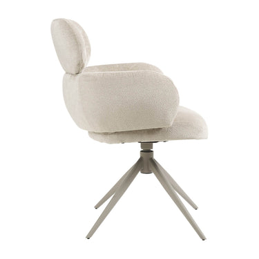 Aurelia Swivel Dining Chair - Beige – side view