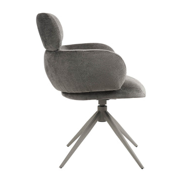 Aurelia Swivel Dining Chair - Mocha – side view