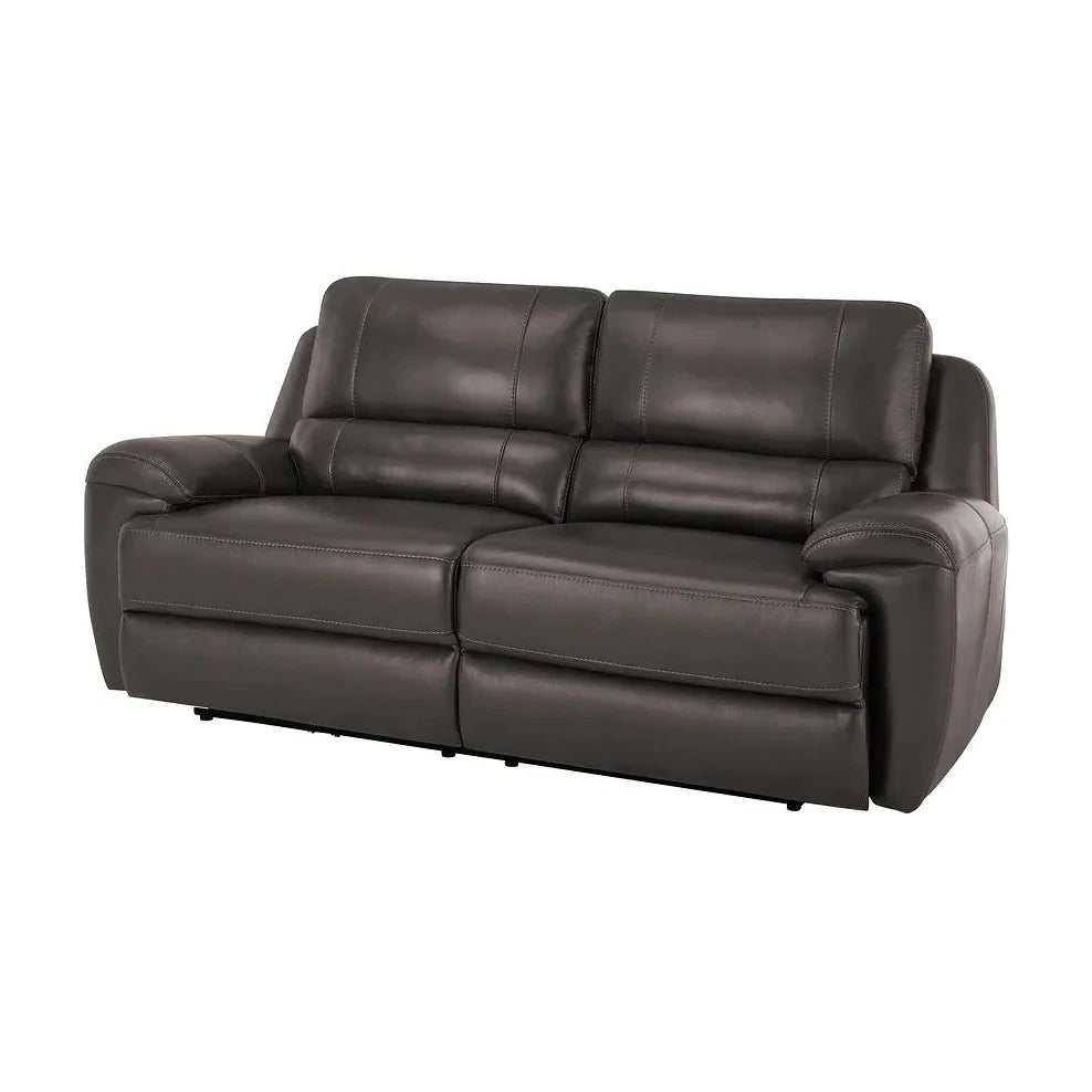 Austin 3 Seater Dark Grey Leather Sofa