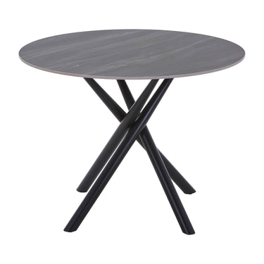 Avesta 1m Round Grey Ceramic Dining Table – studio view 2