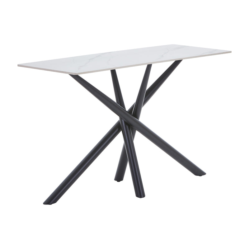 Avesta White Marble Effect Ceramic Console Table