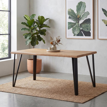 Barlow 1.6m Oak Effect Dining Table – styled in a dining room