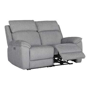 Bellamy 2 Seater Fabric Electric Recliner Sofa in Greige – view 2