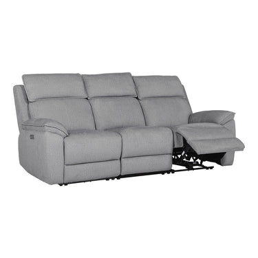 Bellamy 3 Seater Fabric Electric Recliner Sofa in Greige – view 2