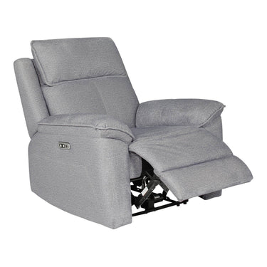 Bellamy Fabric Electric Recliner Arm Chair in Greige – view 2