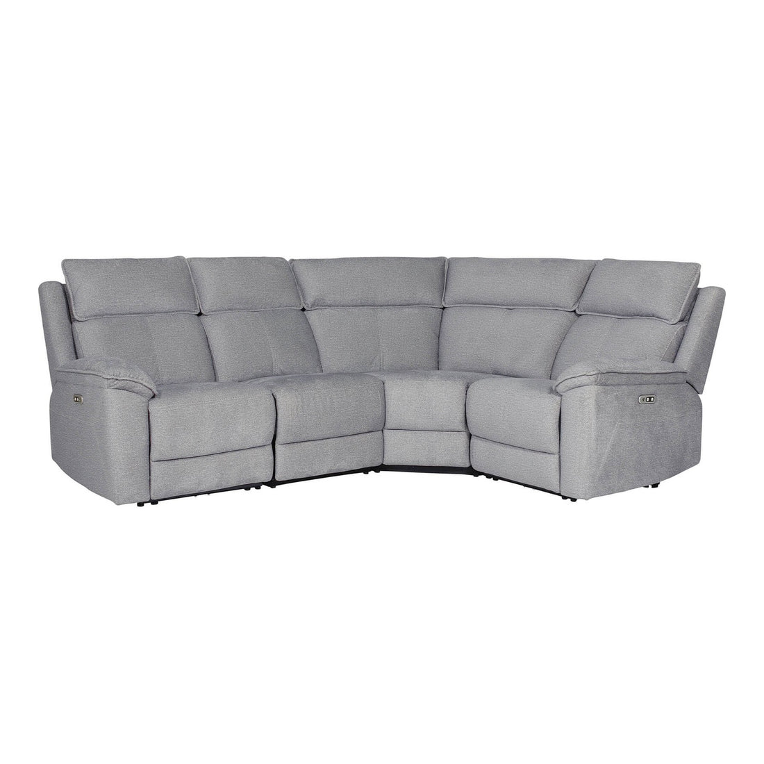 Bellamy Fabric Electric Recliner Corner Sofa in Greige