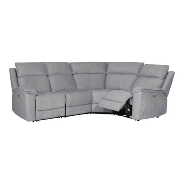 Bellamy Fabric Electric Recliner Corner Sofa in Greige – view 2
