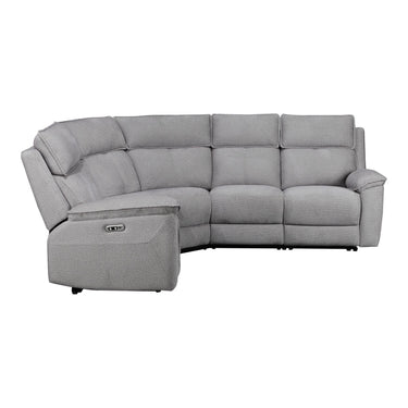 Bellamy Fabric Electric Recliner Corner Sofa in Greige – view 4