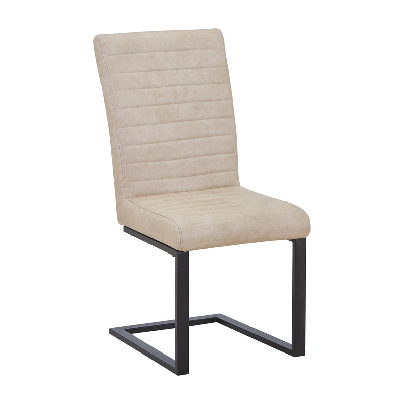 Bexley Leather Effect Dining Chair - Beige