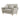 Brody Loveseat Fabric Chair in Mendes Sand fabric with oak feet